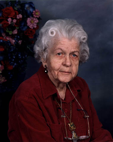 Portrait of Clara May when she lived at Panorama City, around 1999.