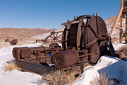 Photo of mining equipment in Bodie