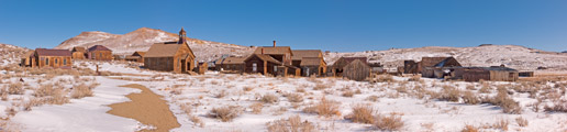 Panorama of the town of Bodie, California