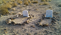 Photo of graves and tombstones in Death Valley National Park