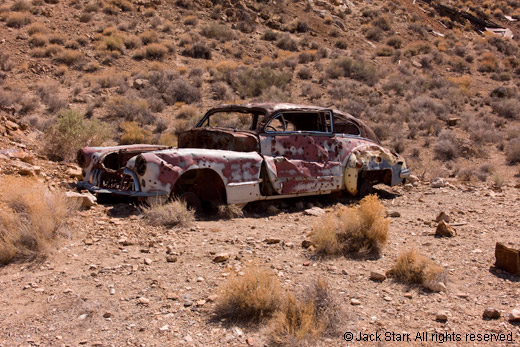 Abandoned car in Death Valley, photo by Jack Starr